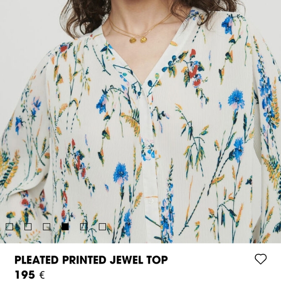 Maje pleated jewel top - Size 2FR - Picture 4 of 8